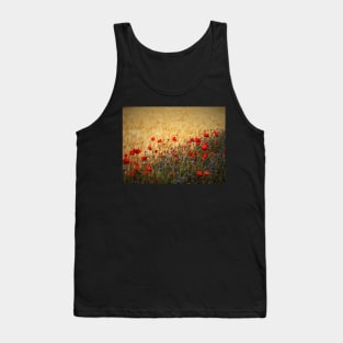 Peaceful Poppies, Cornflowers and Wheat Tank Top